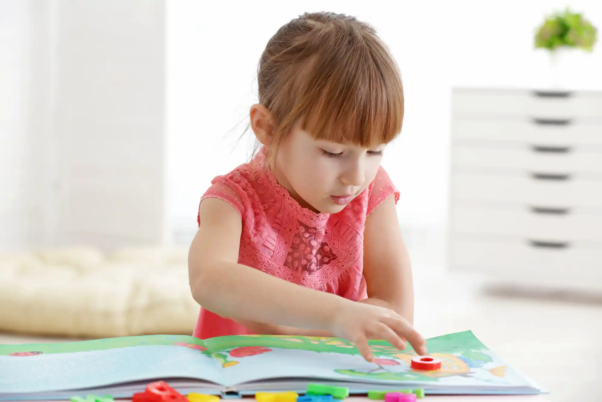 girl reading a book